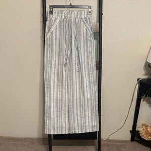 Striped Wide-Leg Pants